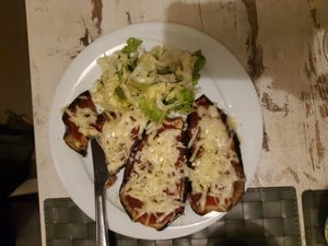 Eggplant Parmesan at Nirvana in Florence