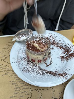 Tiramisu - nice but couldn’t taste any coffeee  at Nirvana in Florence