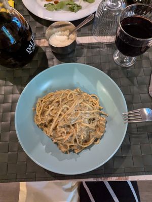 Truffle carbonara at Nirvana in Florence