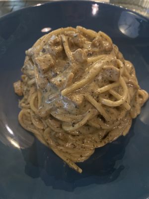 Carbonara with truffle   at Nirvana in Florence