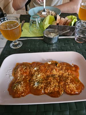 Vegan ravioli-best I've ever had at Nirvana in Florence