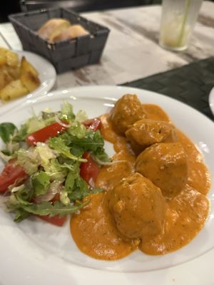 “Soy” meatballs  at Nirvana in Florence