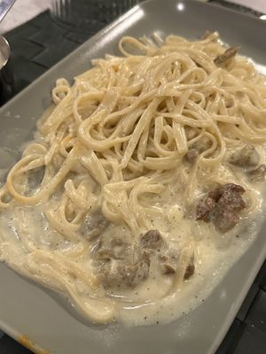 Carbonara pasta   at Nirvana in Florence