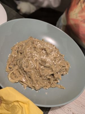 Carbonara with truffle 14 € at Nirvana in Florence