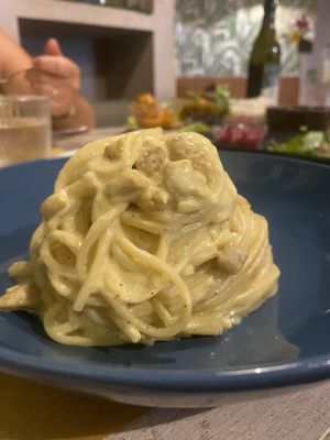 Carbonara veg  at Nirvana in Florence