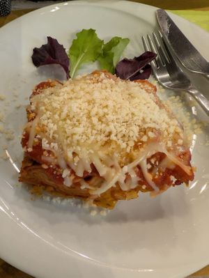 Lasagne at Nirvana in Florence