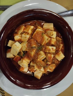 Soft tofu was not my favorite at Nirvana in Florence