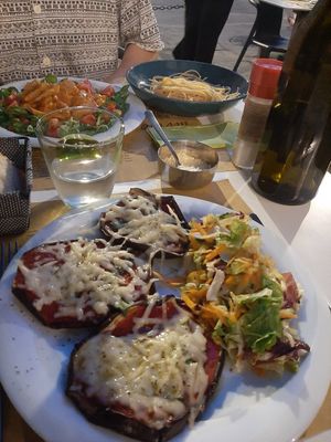 Eggplant parm at Nirvana in Florence