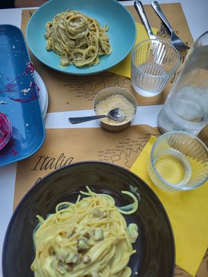 Carbonara veg/  carbonara trufeta at Nirvana in Florence
