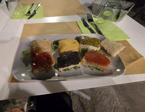 Crostini appetizer at Nirvana in Florence