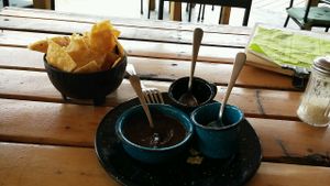 Our chips and salsas.  at Wacamole in Punta Cana