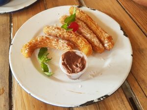 Curros (not vegan) at Wacamole in Punta Cana