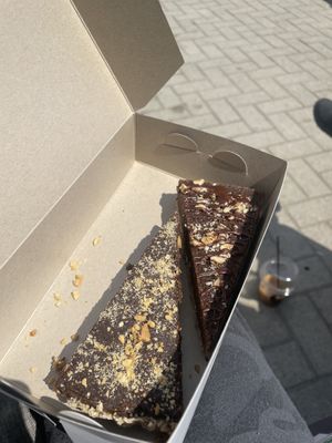 Nutella / peanut butter tart  at Fruit Box in Ohrid