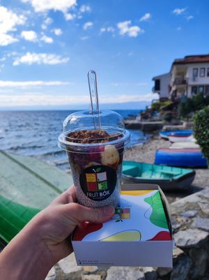 Very good chia pudding and dessert :) at Fruit Box in Ohrid