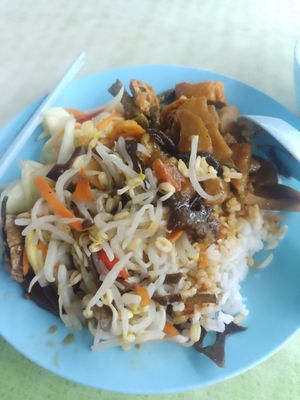 Eating here again. RM8/ dish at Liew Chai Vegetarian in Kota Kinabalu