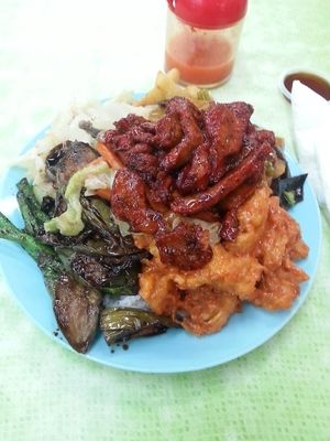 all vegan at Liew Chai Vegetarian in Kota Kinabalu