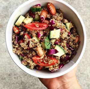 Mixed Bean Quinoa Salad with our Special house made balsamic! at My Fit Little Foodie in Georgetown