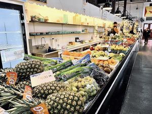 One of several produce stands  at Lancaster Central Market in Lancaster