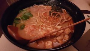 Spicy vegan ramen at Kawamura in Barcelona