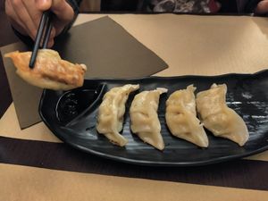 Gyozas at Kawamura in Barcelona