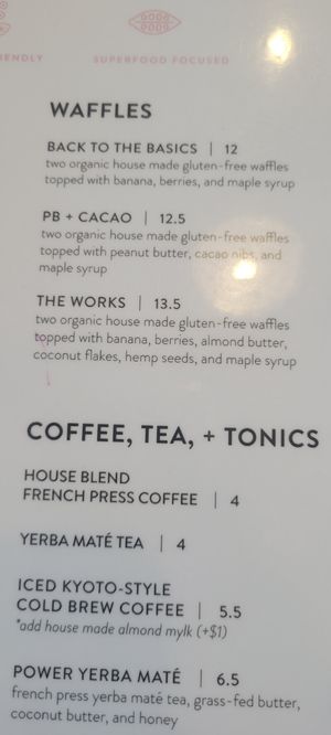 Amazing waffles at Local Juicery in Flagstaff