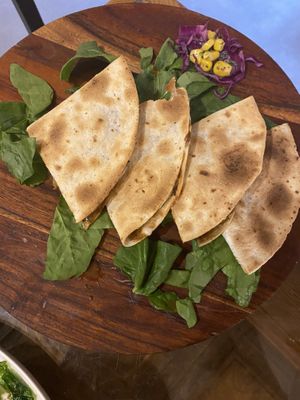 Garlic mushroom quesadillas at The Kasbar in 