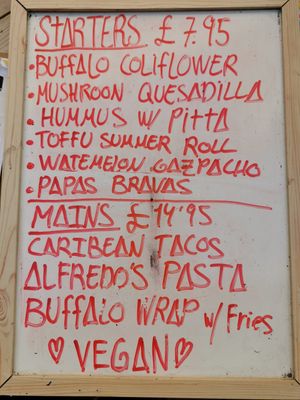 Menu at The Kasbar in 