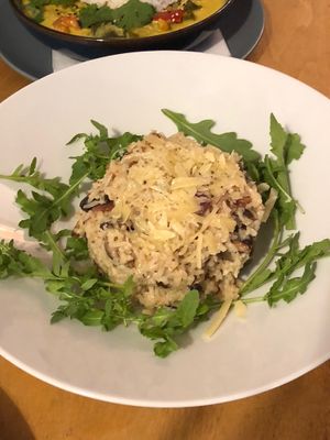 Mushroom risotto   at Natureza in Prague