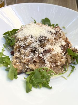 Mushroom risotto   at Natureza in Prague