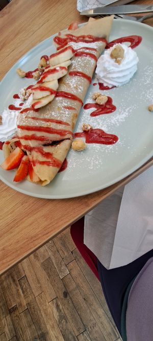 Crepe comes in different looks, depending on the whims of the cook that day I presume at Natureza in Prague