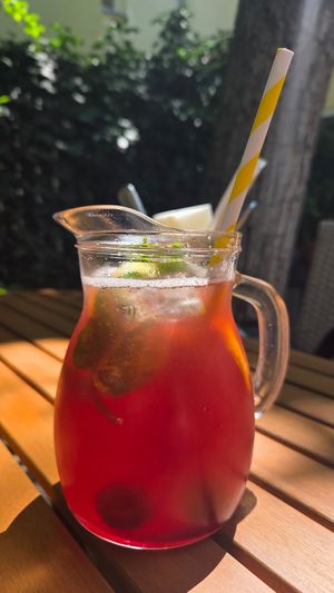 Sour cherry lemonade at Natureza in Prague