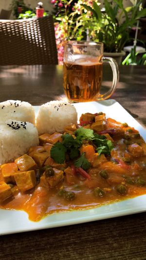 Had the curry - nice flavors, soft sweet-sour switch, really good! at Natureza in Prague