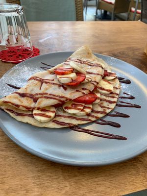 Vegan pancake  at Natureza in Prague