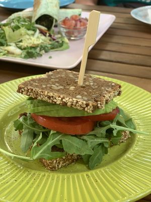 Avocado toast at Natureza in Prague