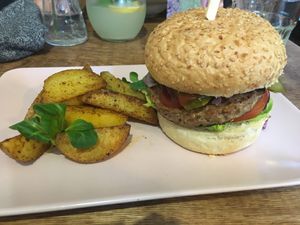 Linda McCartney burger at Natureza in Prague