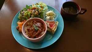 Thallo SPECIAL Lunch Plate with hushed rice ¥1500 at Thallo in Kobe
