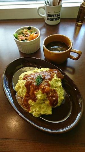 Vegan Omelet Rice at Thallo in Kobe