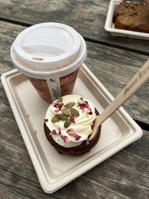 Carrot cake  at Bonorong Wildlife Sanctuary Kiosk and Shop in Brighton