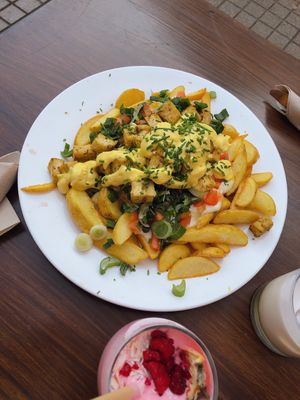 Chorrillana  at Katako Veg in Santiago