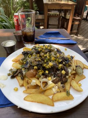 chorrillana mediterránea  at Katako Veg in Santiago