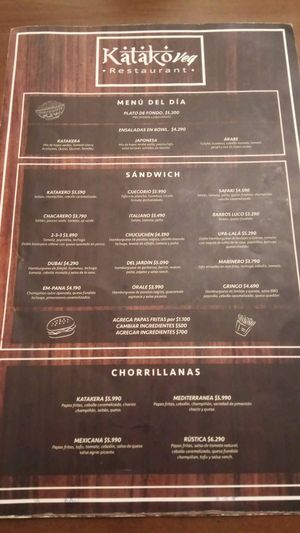 Carta 2 at Katako Veg in Santiago