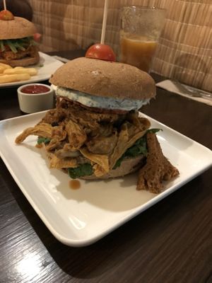 Indoor sandwich at Katako Veg in Santiago