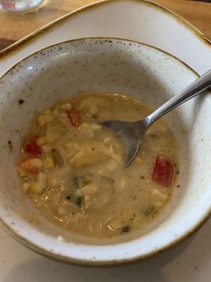 Corn chowder. Made with coconut milk    at Monkeypod in Phuket