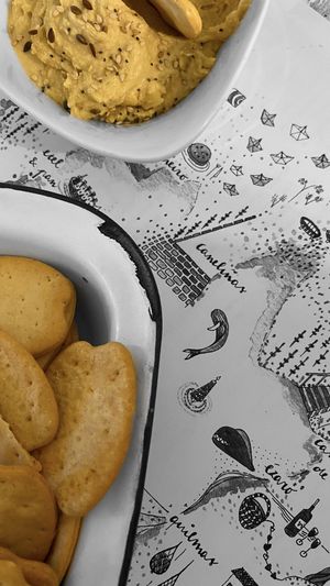 Humus!!!  at etel&pan in Fisterra