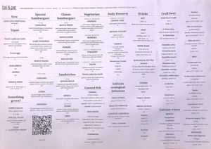 Menu (July 2020) at etel&pan in Fisterra
