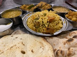Vegan Thali  at Saravana Bhavan in Melbourne