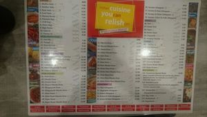 menu at Saravana Bhavan in Melbourne