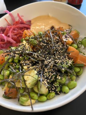 Classic vegan with ‘salmon'  at Poké Perfect - Prinsengracht in Amsterdam