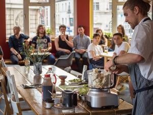Cooking demonstration - May 2017 at Cantina Leeds in Leeds