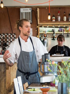 Head chef, Billy  at Cantina Leeds in Leeds